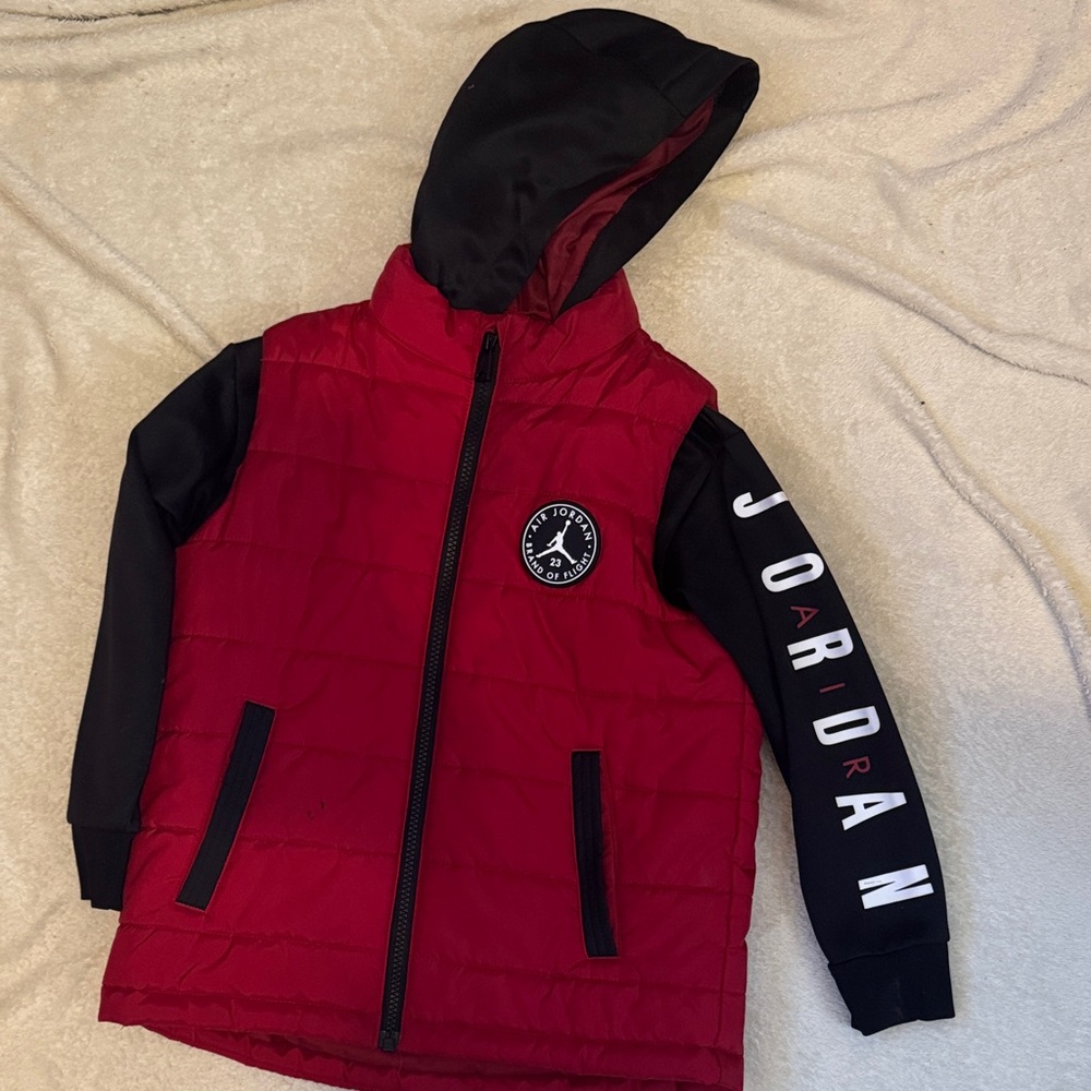 Jordan Kids Red and Black Hoodie